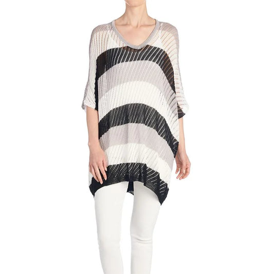 Striped Pointelle Sweater