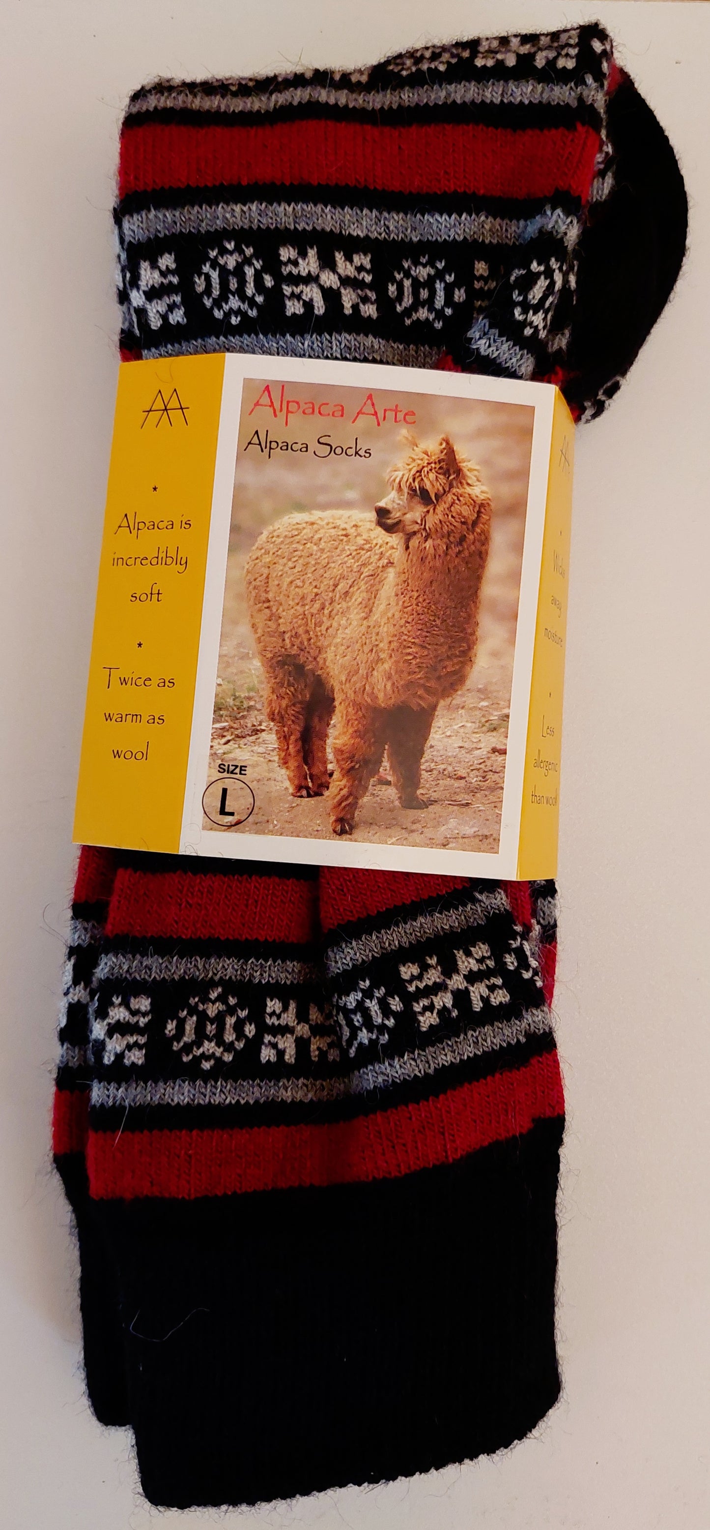 Alpaca Socks-Geo Stripe